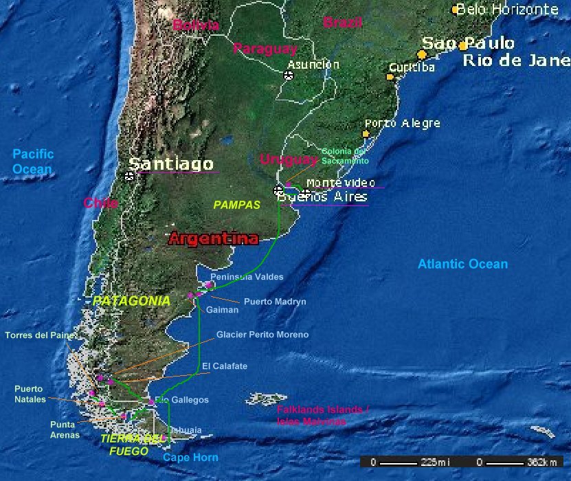 map of argentina patagonia. Click map to see detailed